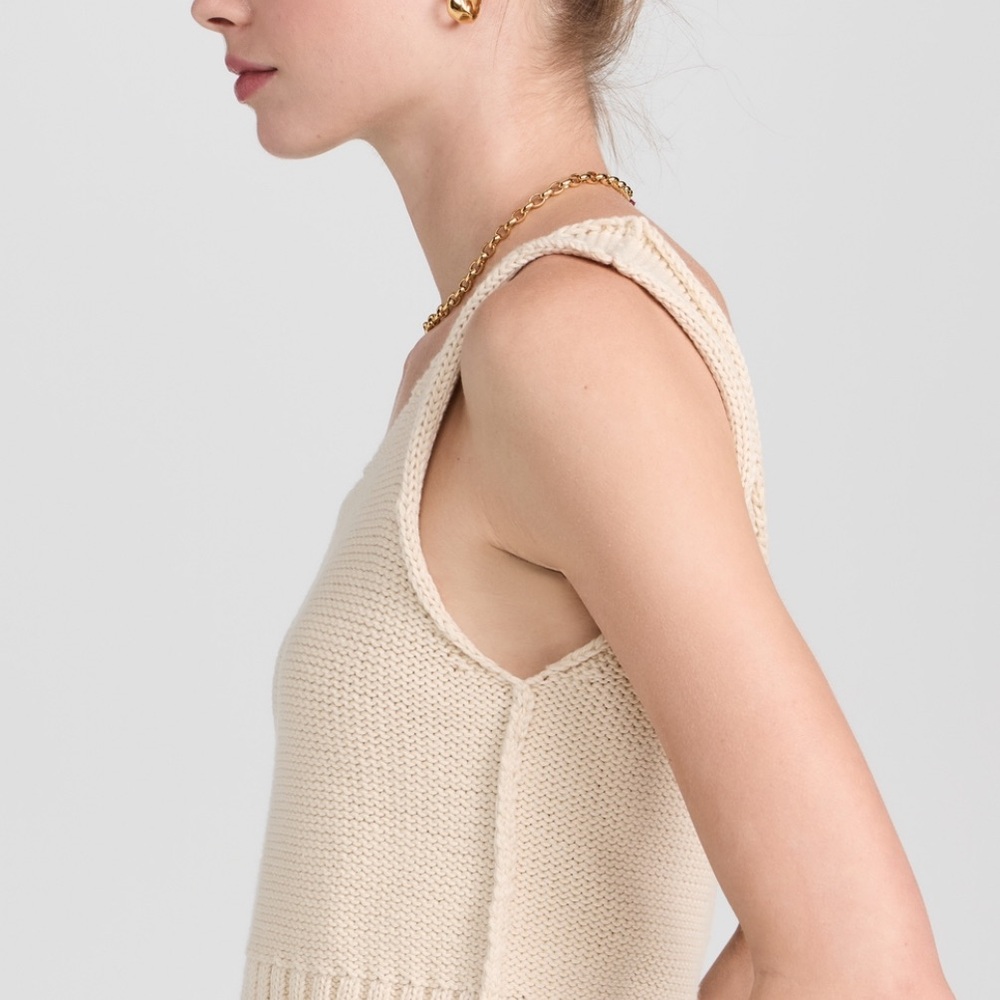 NSF “Luna tank” Women's Cream Knit Tank Top NWT small - Picture 5 of 5